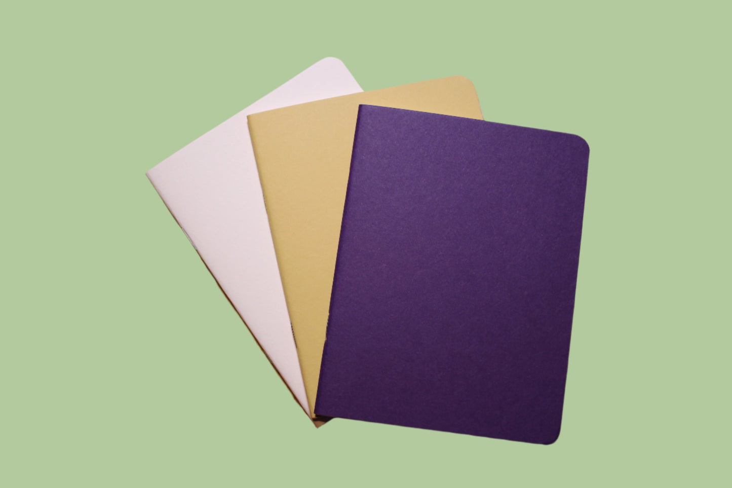Pocket Notebook| Colorful Memo book| Line Free Notebook Set Purple Caramel Cream
