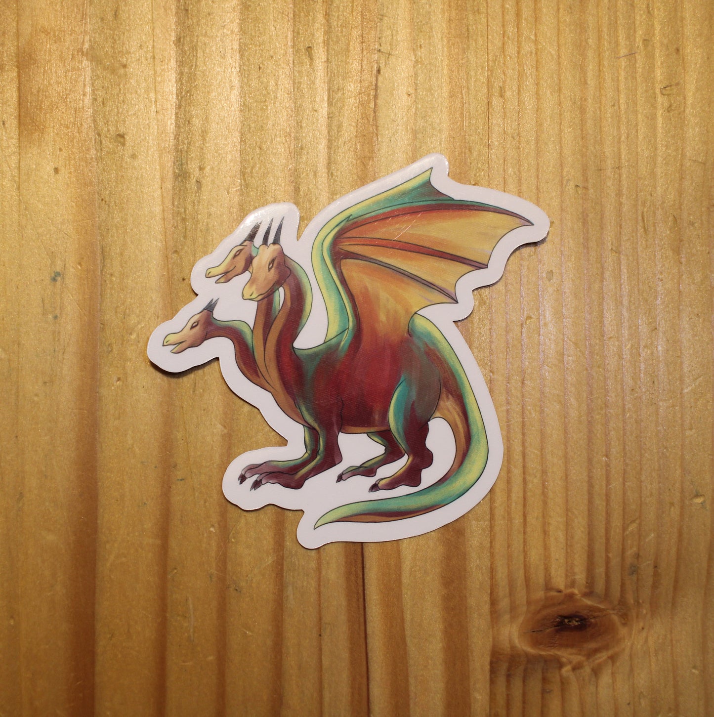Three Headed Dragon D&D RPG TTRPG Sticker