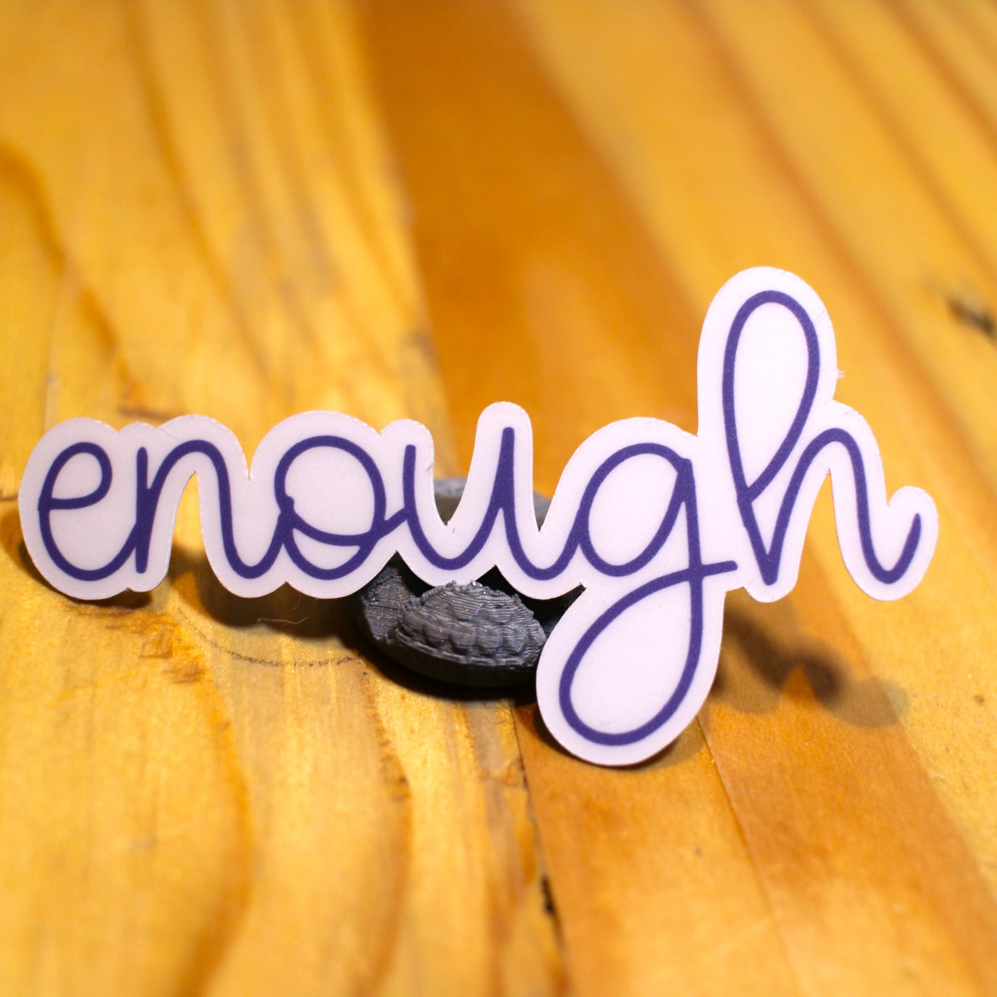 Purple ENOUGH Sticker| Cell Phone Sticker