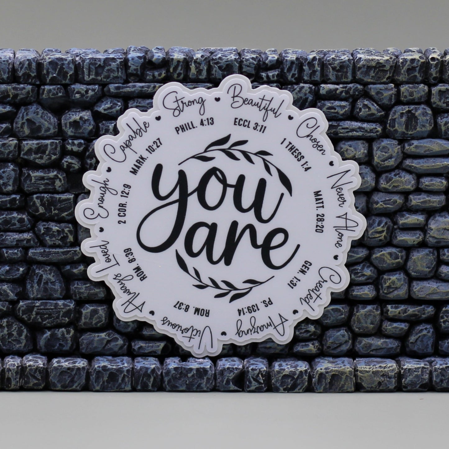 You Are Inspirational Sticker| Motivational Sticker| Positivity Bible Versus| Tumbler Sticker| Kindle Sticker| Laptop Sticker| Adhesive Art