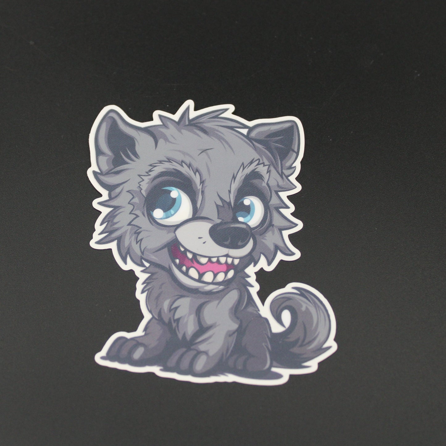 Baby Werewolf Blue Eyes Cute Cryptid Waterproof Vinyl Sticker
