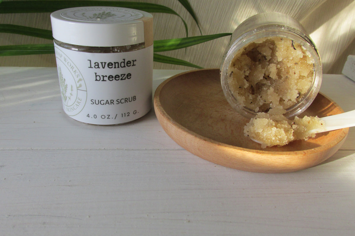 Lavender Breeze Sugar Scrub | Lavender Peppermint Exfoliating Body Scrub | Handmade Natural Sugar Scrub
