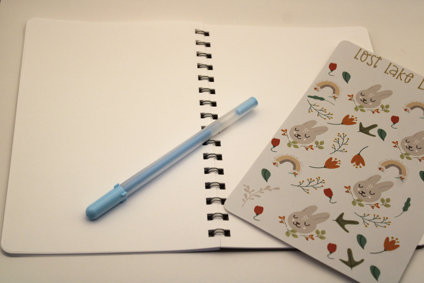 Sweet Spring Bunny Spiral Notebook Notepad Stickers Gift Set