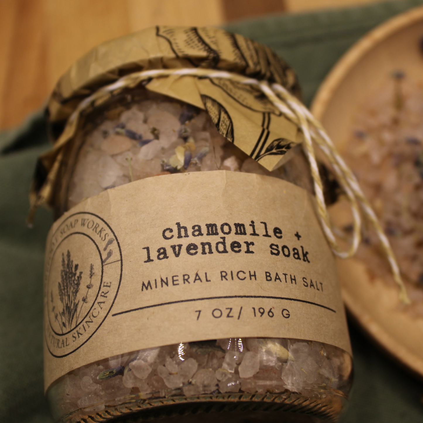 Chamomile Lavender Soak Mineral Bath Salts | Calming Dead Sea & Himalayan Pink Salt Soak