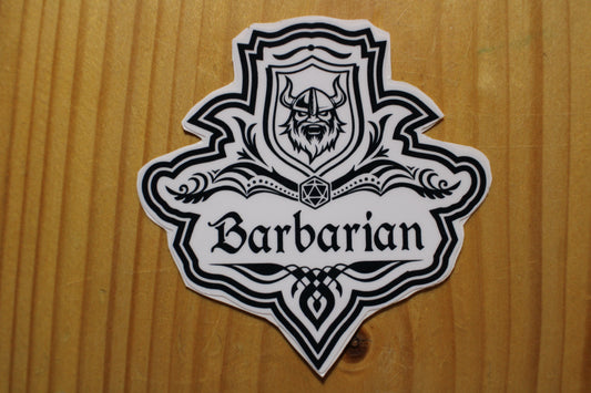 RPG Class Sticker Barbarian Sticker| RPG|D&D| TTRPG
