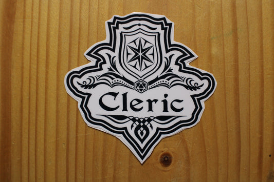 RPG Class Sticker Cleric Sticker| D&D| TTRPG|RPG