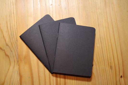 Pocket Notebook| Colorful Memo book| Line Free Notebook Set Black Book