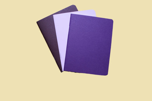 Pocket Notebook| Colorful Memo book| Line Free Notebook Set Purples