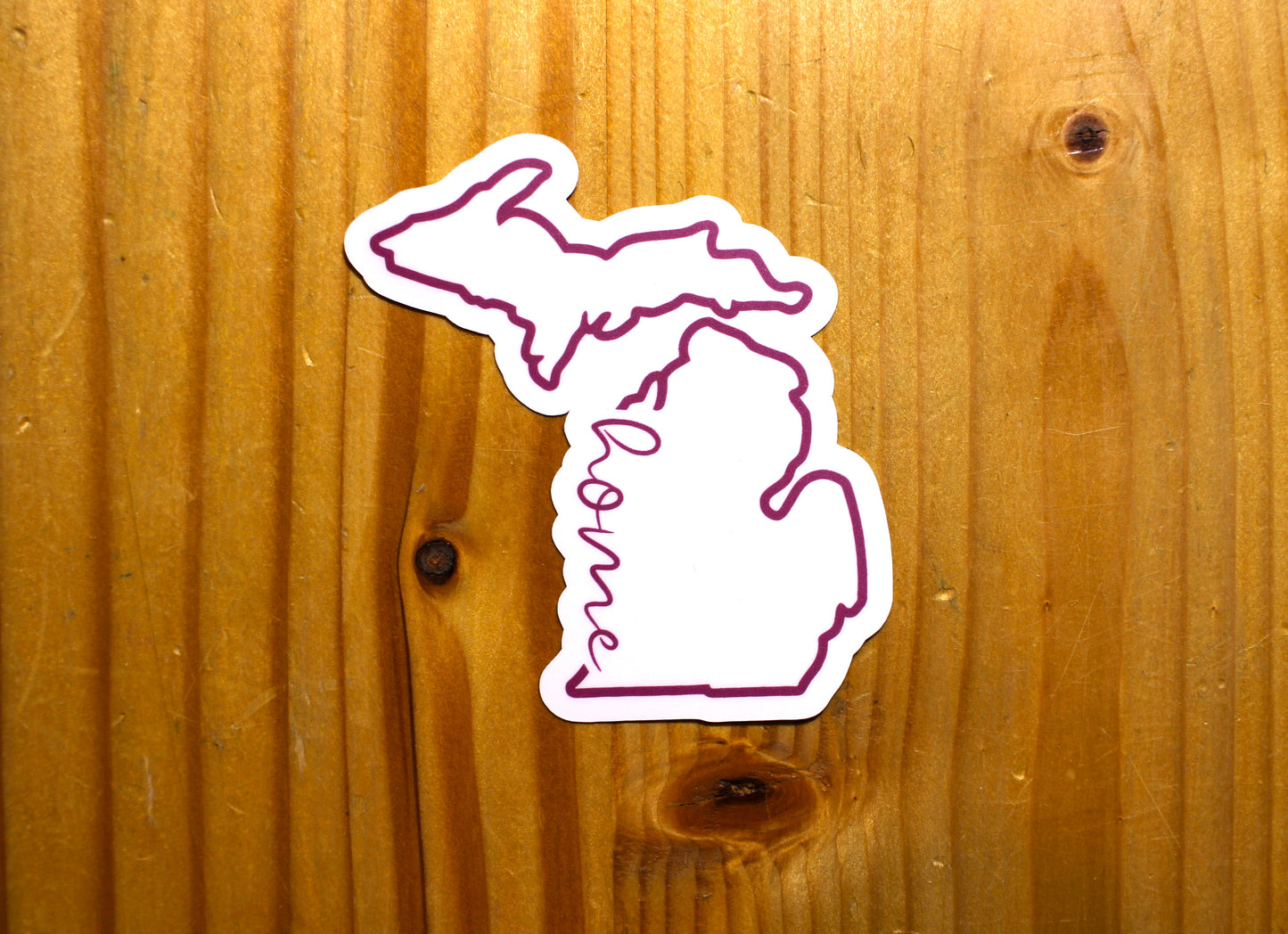Michigan Home Pink Large Sticker
