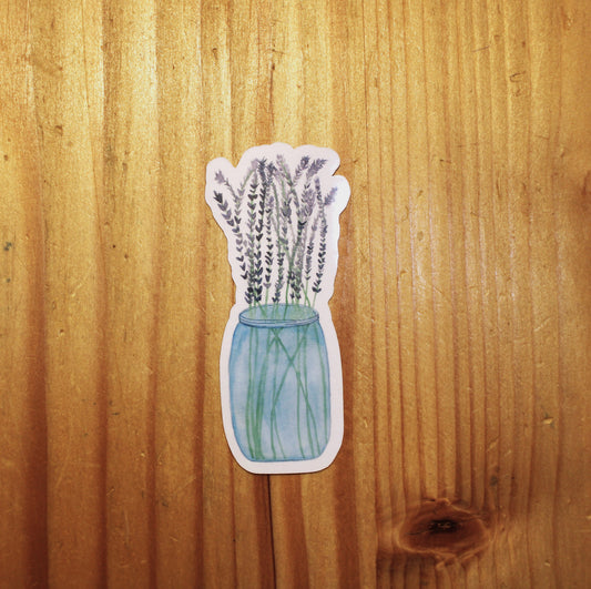 Lavender in Mason Jar Sticker