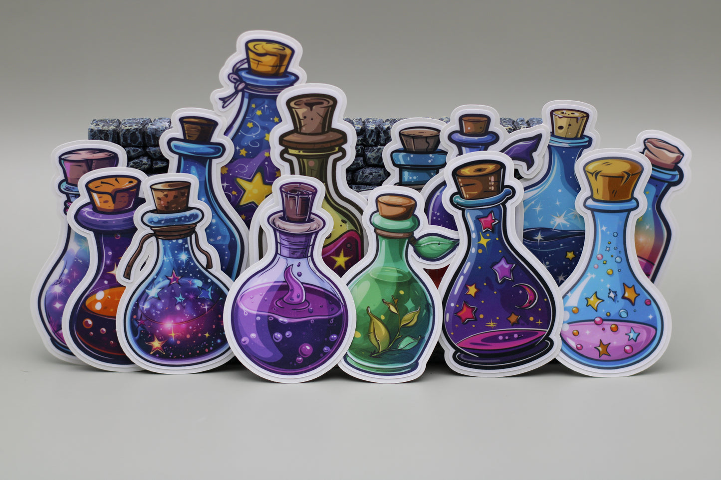 Potion Collection Sticker Set | D&D Sticker| RPG Magic Potion| Magic Elixir| Mana| Kindle Sticker| Tumbler Sticker| Waterproof Vinyl