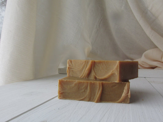 Golden Milk Goat Milk Soap | Unscented Turmeric Soap | Natural Creamy Soap Bar | Handmade Palm Free Soap | Sensitive Skin Friendly