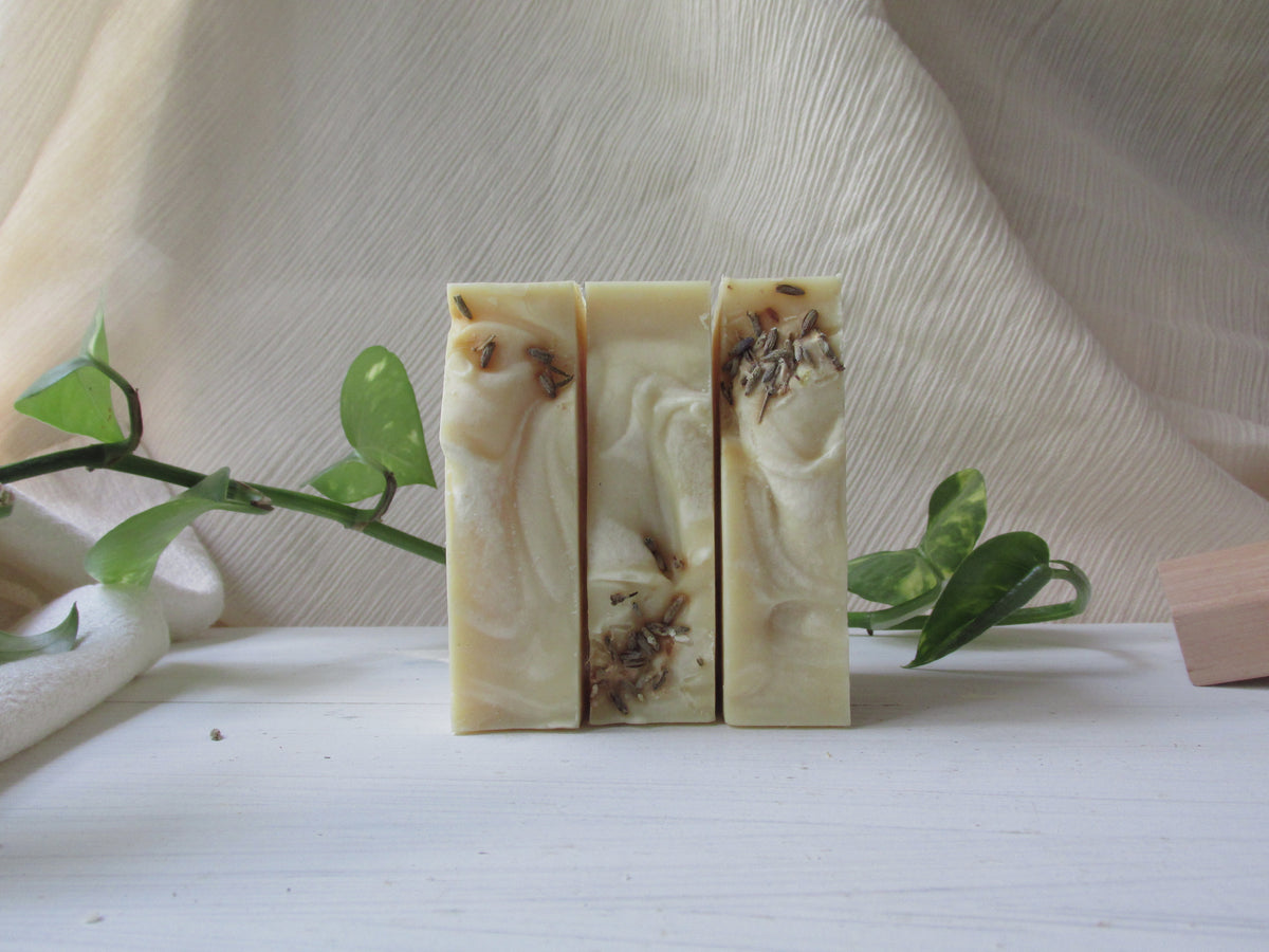 Sunlit Lavender Soap | Handmade Botanical Bar Soap with Lavender Flowers, Aloe Vera & Essential Oils | Natural Handmade Soap