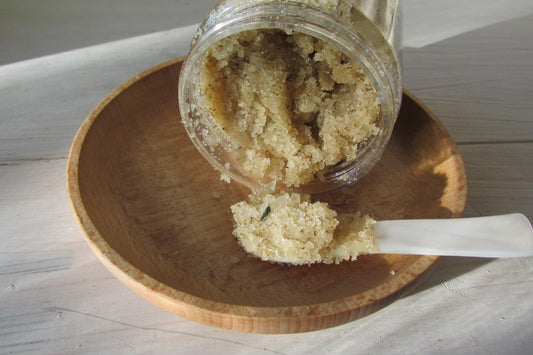 Chamomile Sugar Scrub | Botanical Exfoliating Body Scrub | Handmade Natural Body Scrub | Essential Oil Free