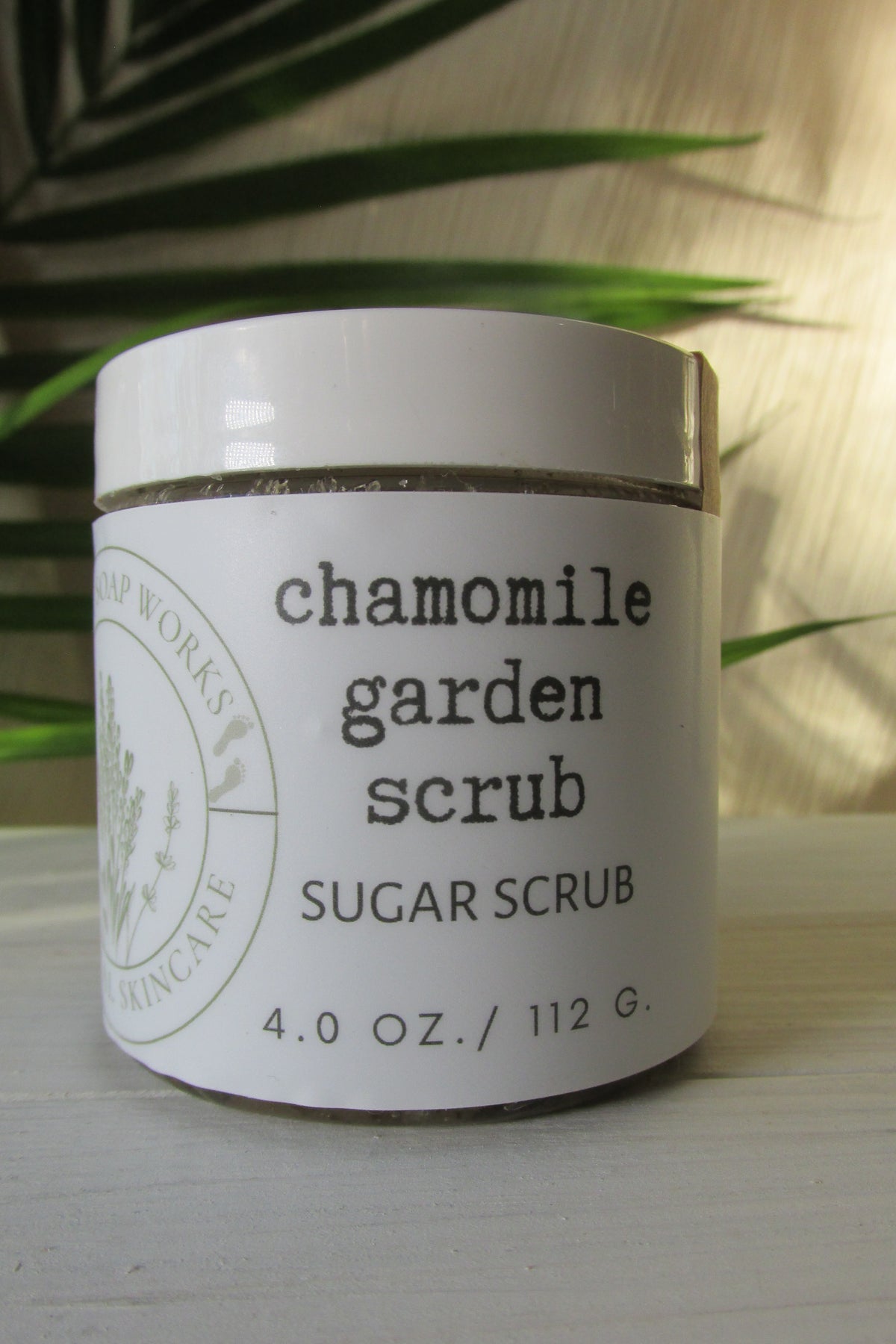 Chamomile Sugar Scrub | Botanical Exfoliating Body Scrub | Handmade Natural Body Scrub | Essential Oil Free