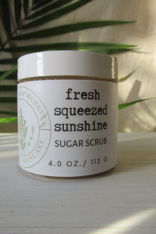 Fresh Squeezed Sunshine Sugar Scrub | Citrus Exfoliating Body Scrub | Handmade Natural Body Scrub | Essential Oil Scrub