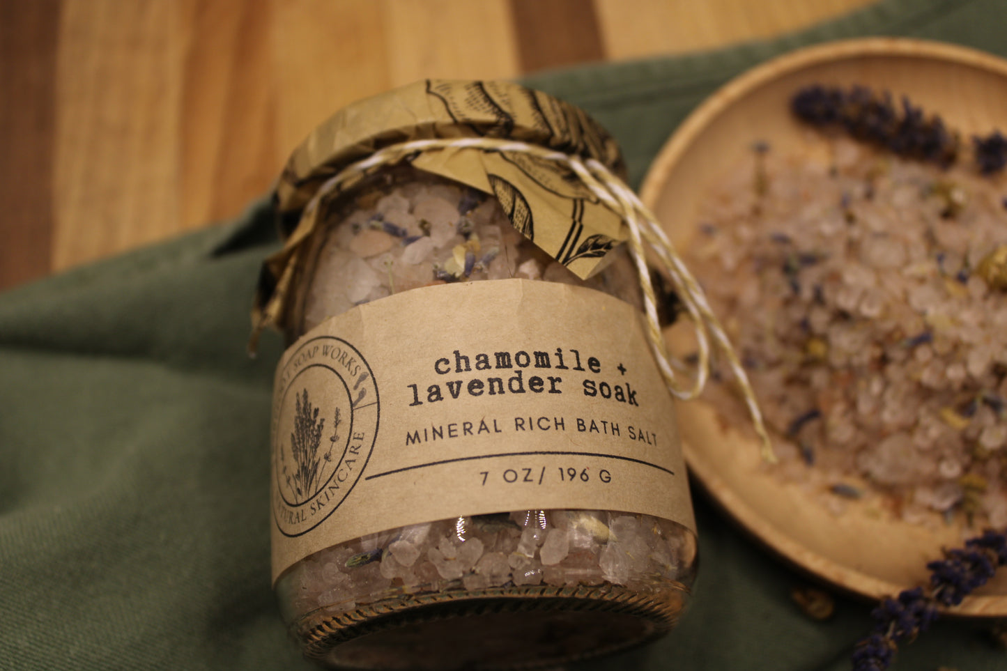 Chamomile Lavender Soak Mineral Bath Salts | Calming Dead Sea & Himalayan Pink Salt Soak