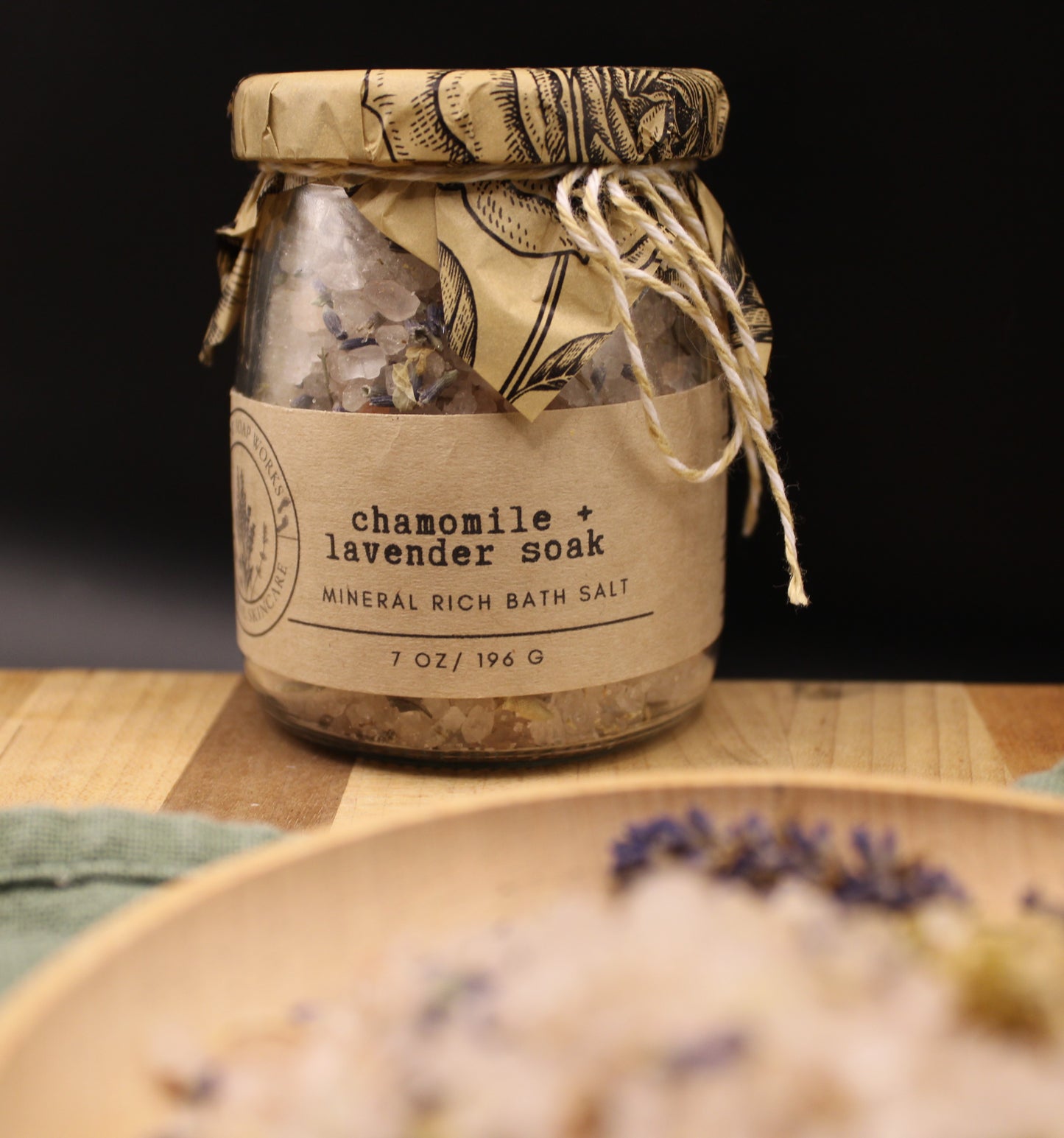 Chamomile Lavender Soak Mineral Bath Salts | Calming Dead Sea & Himalayan Pink Salt Soak