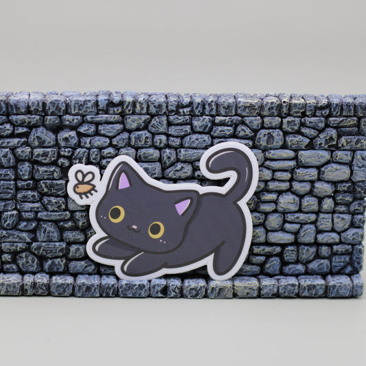 Miranda The Cat Chasing Sticker| Cute Cat Sticker| Kawaii Cat|
