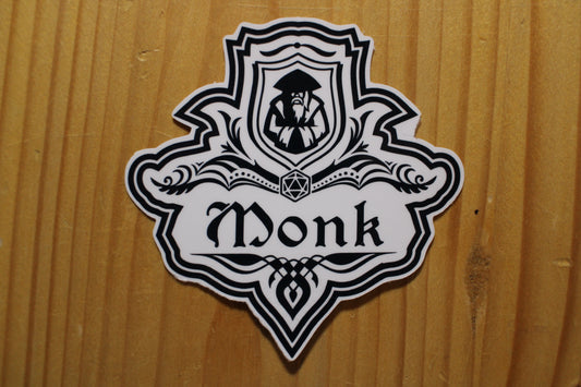 RPG Class Sticker Monk Sticker| TTRPG|D&D|RPG
