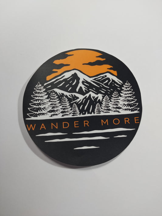 Wander More Sticker