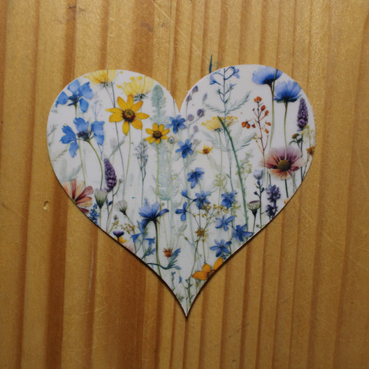 Wildflower Heart Sticker